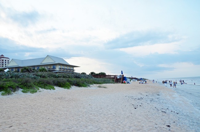 Salamander's 198-room hotel would replace the lodge, a part of which is visible to the left, above a publicly accessible beach near 16th Road in the Hammock. (© FlaglerLive)