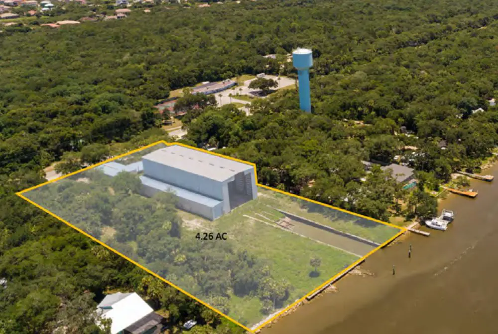 An image from the real estate prospectus on the proposed Hammock Harbour development near Hammock Harware. The hangar would be replaced with a dry-storage boat facility. 