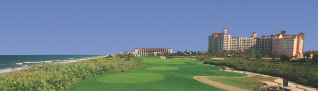 View of the proposed hotel from the 18th hole. Click on the image for larger view. 