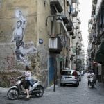 A mural by Argentine artist Spiga depicts Maradona’s “Hand of God” goal in Naples. Alessio