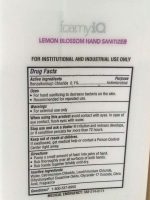 The ingredient list on the hand sanitizer above. Click on the image for larger view. (© FlaglerLive)