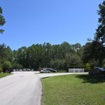 The Palm Coast Industrial and Commercial Center off Hargrove Lane is to the right. The edge of the 37 acres to be rezoned heavy industrial is around the cul de sac and beyond. (© FlaglerLive)