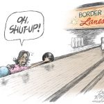 kamala harris bowling border crisis