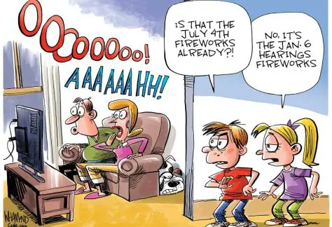 Jan 6 fireworks by Dave Whamond, Canada, PoliticalCartoons.com
