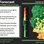 Palm Coast and Flagler County may be in for a soaking. (NWS)