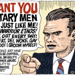 Hegseth Preaches Warrior Ethos by Monte Wolverton, Battle Ground, Washington.
