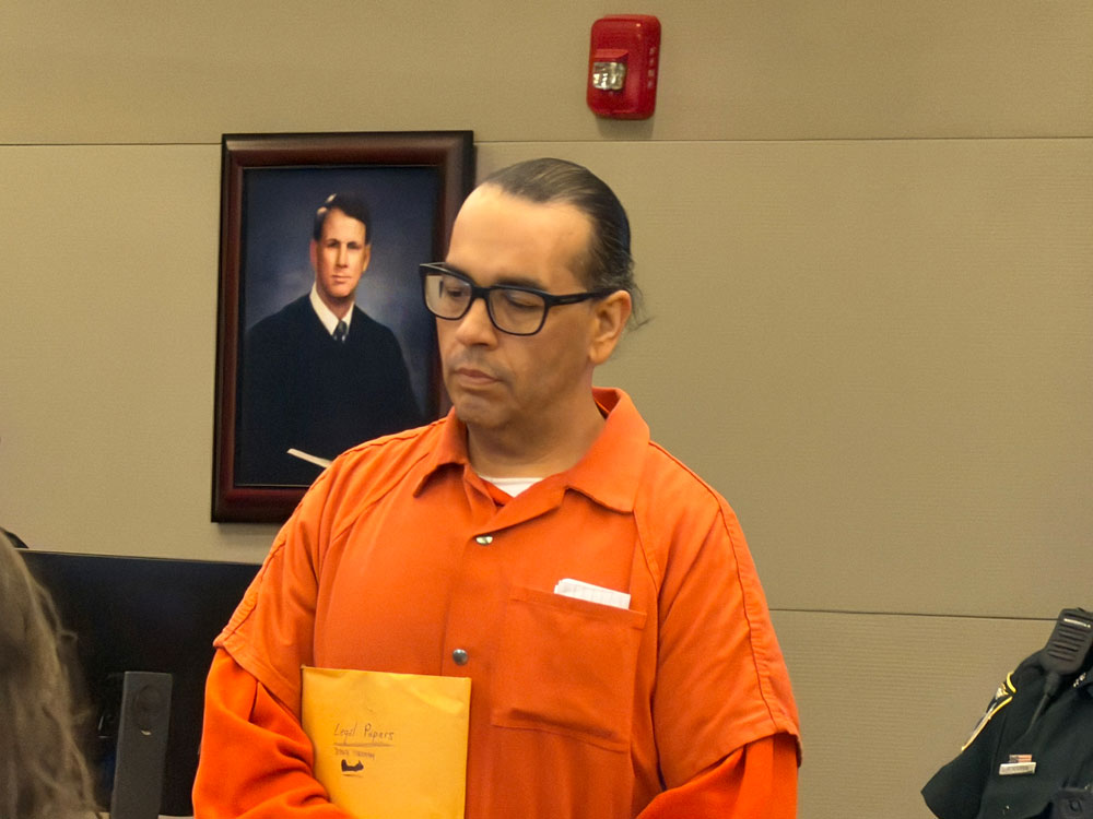 Kristopher Henriqson in court today. (© FlaglerLive)