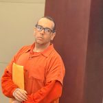 Kristopher Henriqson in court today. (© FlaglerLive)