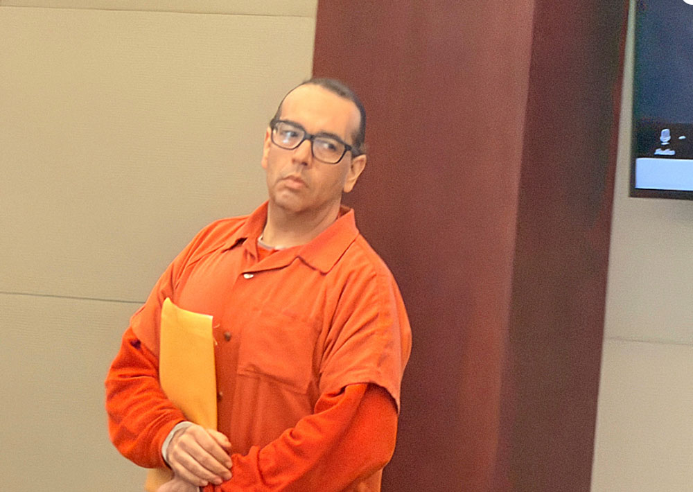 Kristopher Henriqson in court today. (© FlaglerLive)