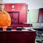 Kristopher Henriqson apperaring before Circuit Judge Dawn Nichols this morning to argue an unsuccessful motion. Assistant State Attorney melissa Clark is to the right. (© FlaglerLive via zoom)