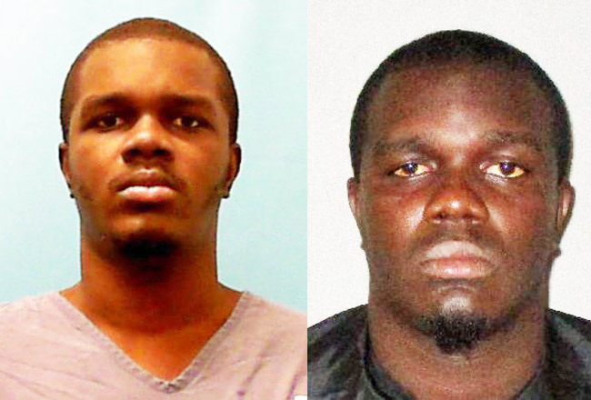 Henry Brock in his state prison mugshot, left, and in a Flagler County jail shot.