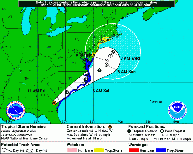 hermine warning