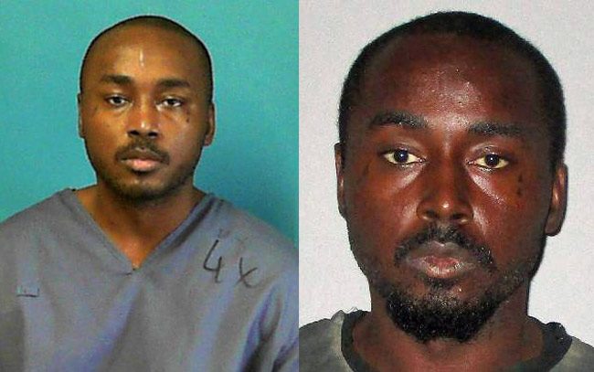 Samuel Higgins in his latest state prison phot, left, and in his jail booking photo at the Flagler jail.