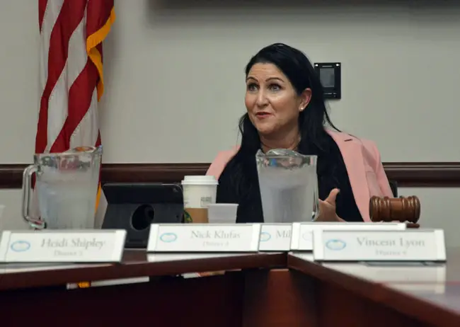 Palm Coast Mayor Milissa Holland took control of the city council well before the firing of Jim Landon. She is now overreaching. (© FlaglerLive)