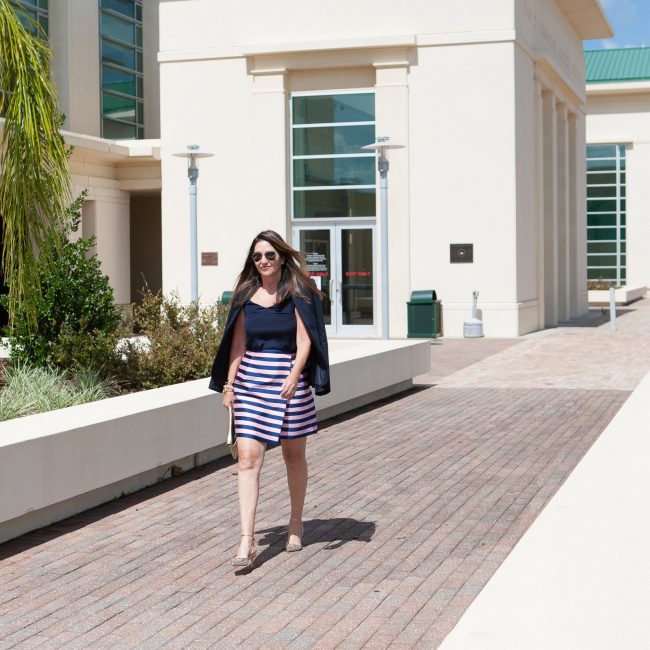 Holland leaving the courthouse today. (© Jon Hardison for FlaglerLive)