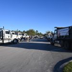 The Flagler County Home Builders Association had mobilized its troops outside City Hall this morning, to ward off the third attempted building moratorium in 14 months. The show of force worked. (© FlaglerLive)