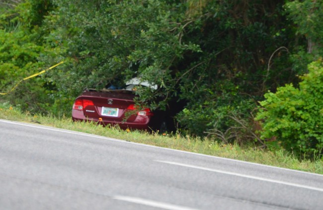 The Honda, whose driver was killed. Click on the image for larger view. (© FlaglerLive)