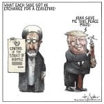 What each side got for ceasefire by Michael de Adder, CagleCartoons.com