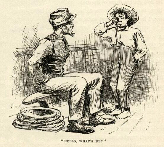 huckleberrry finn mark twain hellow what's up e.w. kemble illustration