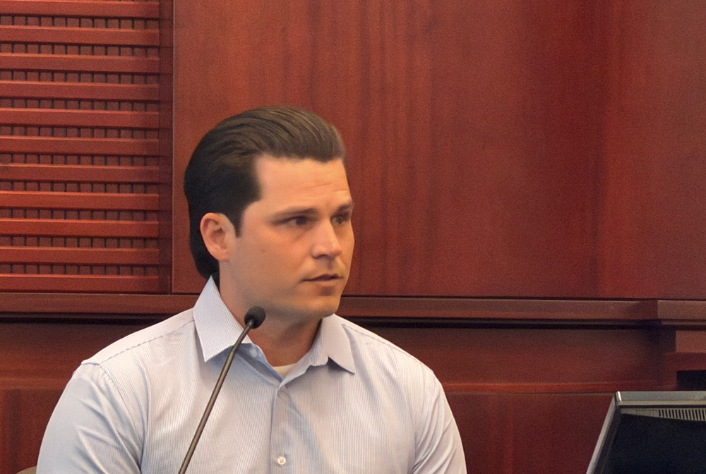 If the state had a star witness, it was Flagler County Fire Rescue's Jesse Hunter, who does not tolerate rogue standards of care on the job. (© FlaglerLive)