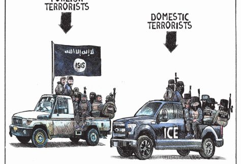 ICE are acting like terrorists by Michael de Adder, CagleCartoons.com