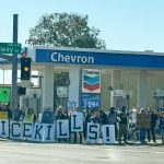 A scene in Phoenix this week. The gas station had been the target of an ICE raid earlier. (© FlaglerLive)
