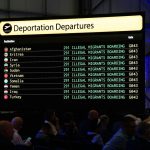 A screen on display at Oxford Airport, 25 August 2025.
