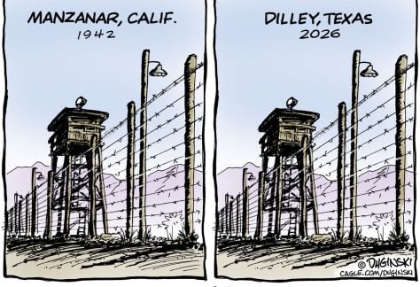 A shameful history is repeated by Paul Duginski, CagleCartoons.com