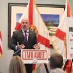 CFO Blaise Ingoglia's show at the Hammock Beach Club last week. The acronym was the least of his obscenities. (© FlaglerLive)