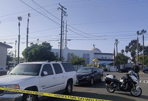 The Islamic Center of San Diego on May18, a few hours after the shooting. Leonard LMT/Wikimedia Commons, CC BY