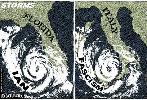 Storms in Florida and Italy by Monte Wolverton, Battle Ground, Washington.
