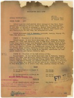 Jackie Robinson's court-martial letter. He requested a discharge two days later. Click on the image for larger view. (National Archives)