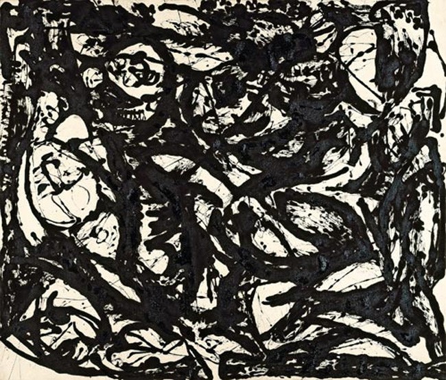 jackson pollock black and white