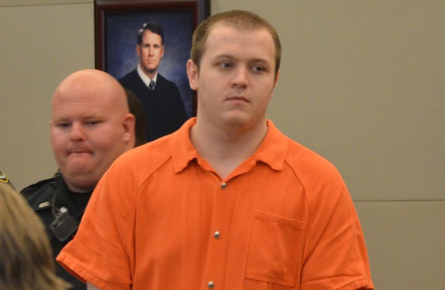 James McDevitt just before changing his plea to guilty today in circuit court. (© FlaglerLive)