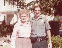 Jane Staly and her son Rick when he was with the Orange County Sheriff's Office. Rick Staly is Flagler County Sheriff. (Rick Staly)