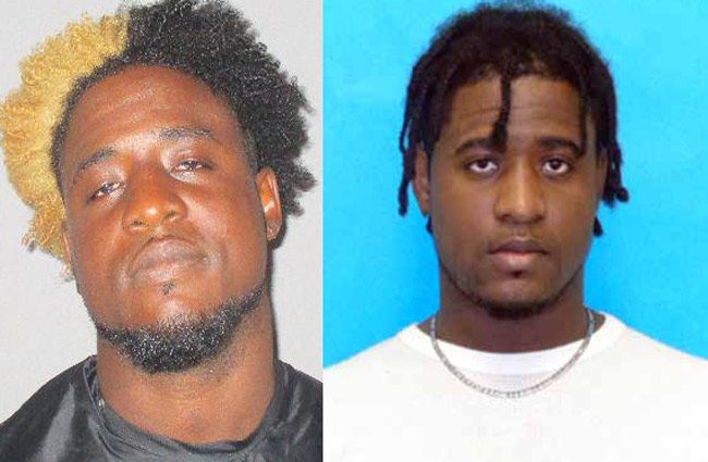 Jazzpen Leonard in his state prison photo (right) and his latest booking photo at the Flagler County jail. 