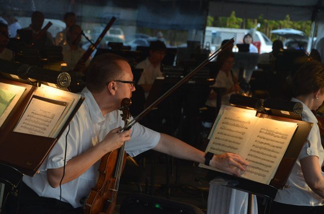 It's go time for the Jacksonville Symphony at the Palm Coast Arts Foundation's Picnics and Pops concert Sunday evening in Town Center. See below for details. (© FlaglerLive)