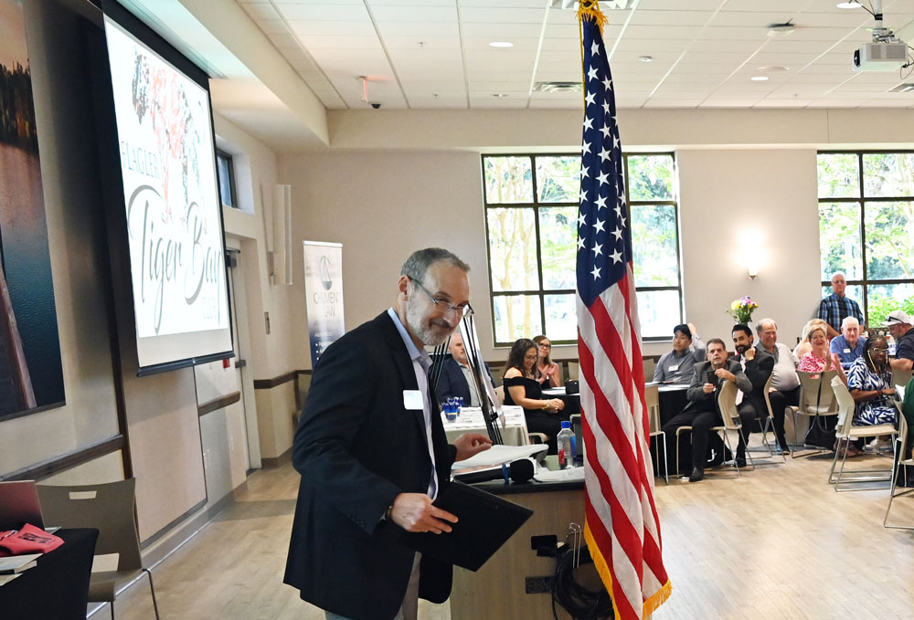 Jay Scherr at last month's Tiger Bay banquet. (© FlaglerLive)