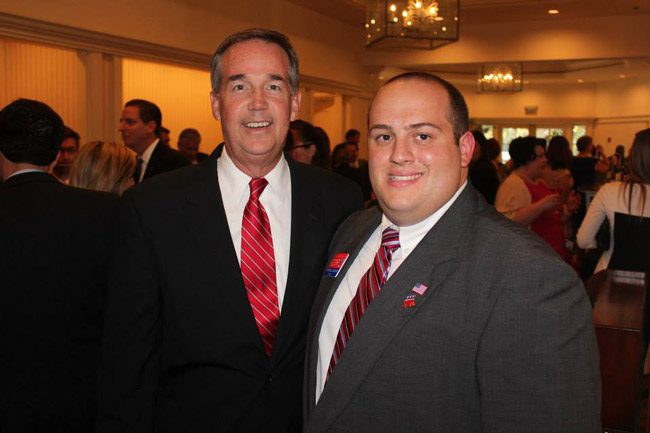 Jeff Atwater, left, and his representative in the Flagler region, Patrick Juliano. (Patrick Juliano)