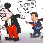 Disney, DeSantis, and Dilbert by Jeff Koterba, patreon.com/jeffreykoterba