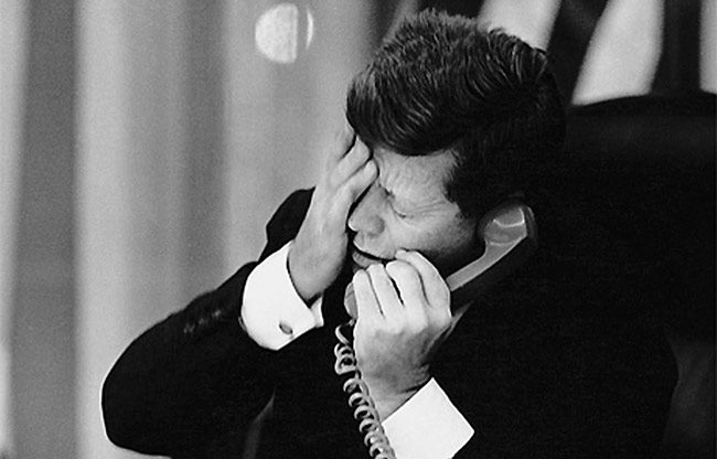 Sunday marks the 55th anniversary of the beginning of the Cuban missile crisis in 1962, when President Kennedy, above, demanded the removal of Soviet missiles from Cuba. 