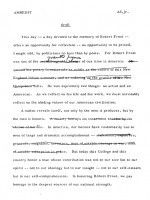 draft of JFK's speech on the arts at Amherst College, 1