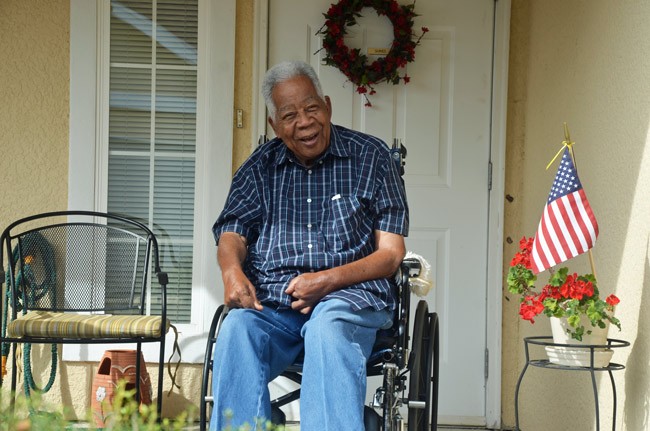 Jim Guines at his home in Palm Coast last Saturday. (© FlaglerLive)