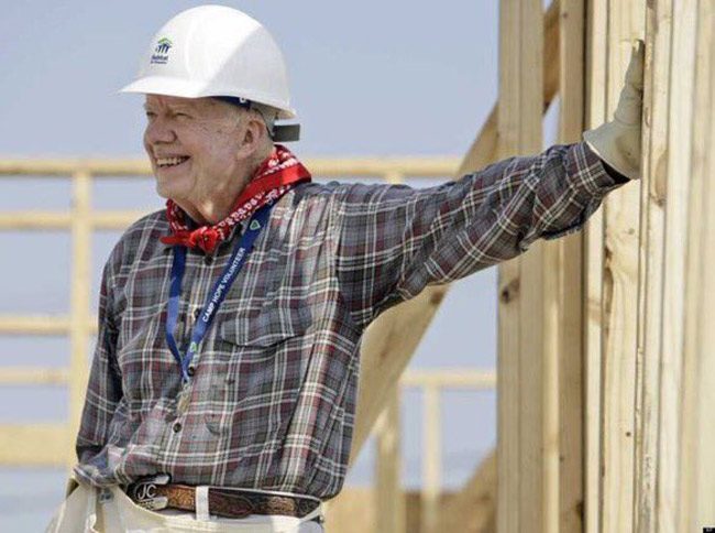 What's always made America great: 'We once had a president who gave up his beloved peanut farm to avoid any conflict of interest & at 92 is still building houses for the poor,' writes Gabe Ortiz of Jimmy Carter.