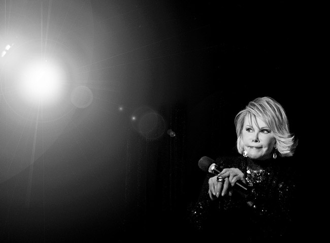 Joan Rivers in the black and white yonder. (Bob Jagendorf)