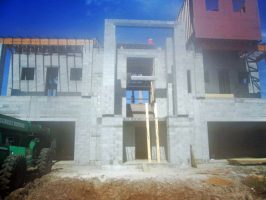 The multi-level house under construction, a project valued at $2.9 million. (FCSO)