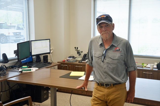 Joe Cash was hired at the Mosquito Control district in December 1978. He's worked there almost uninterruptedly since. (© FlaglerLive)