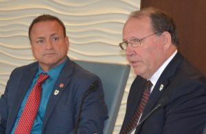 Joe Mullins, left, and Greg Hansen have spent money on their election campaigns as no previous candidate for the Flagler County Commission ever had. (© FlaglerLive)
