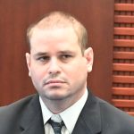 Keith Johansen at his murder trial in October 2021. (© FlaglerLive)