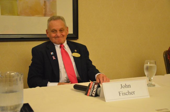 John Fischer during his 2014 run for re-election. (© FlaglerLive)